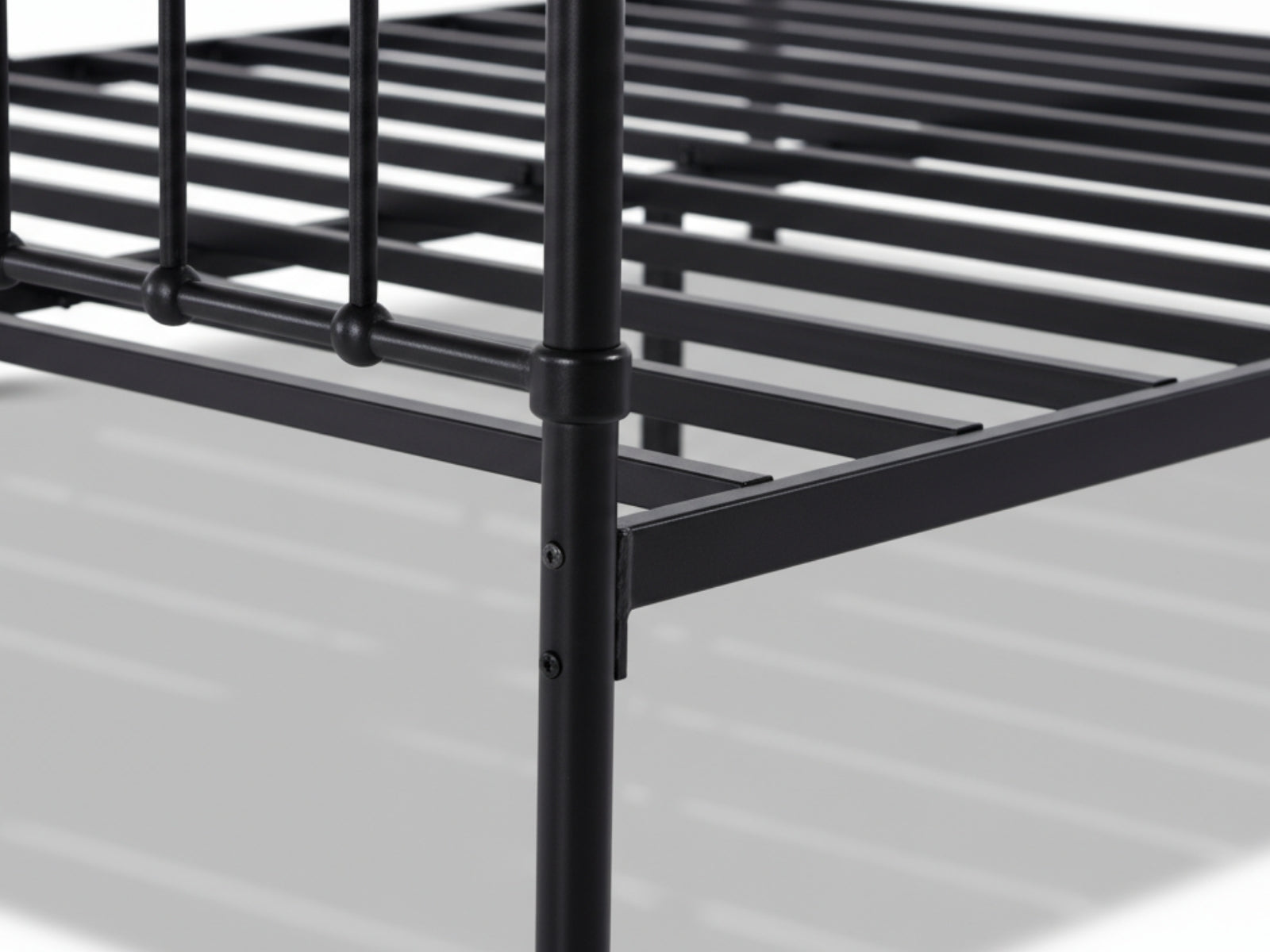 Darcy High Back Metal Bed Frame Black - King