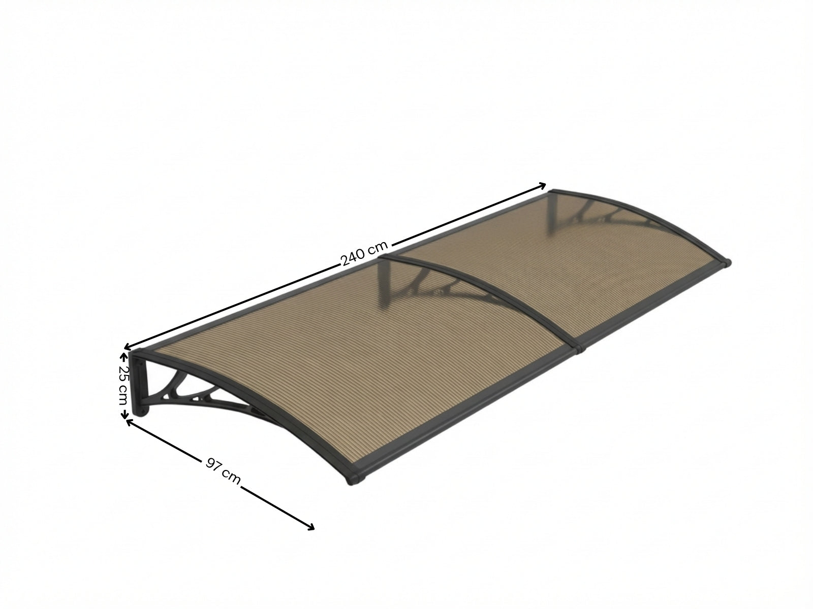 Brown Window Awning 100cm x 240cm