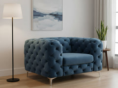 Adam Velvet Armchair - Royal Blue