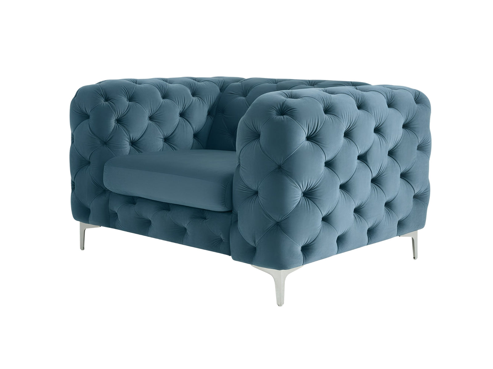 Adam Velvet Armchair - Royal Blue