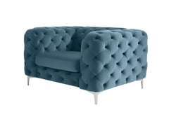 Adam Velvet Armchair - Royal Blue