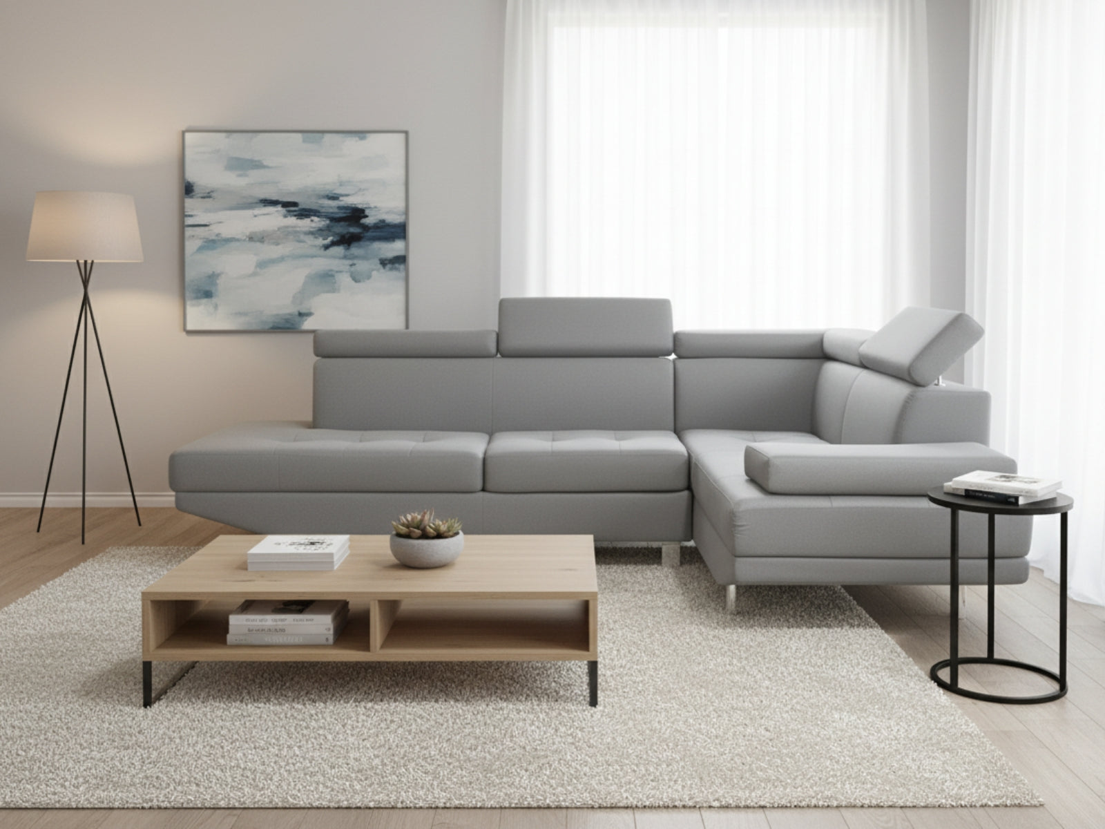 Briz Liene Sectional Sofa - Grey