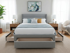 Coronado-A Bed Frame With Drawers - Double