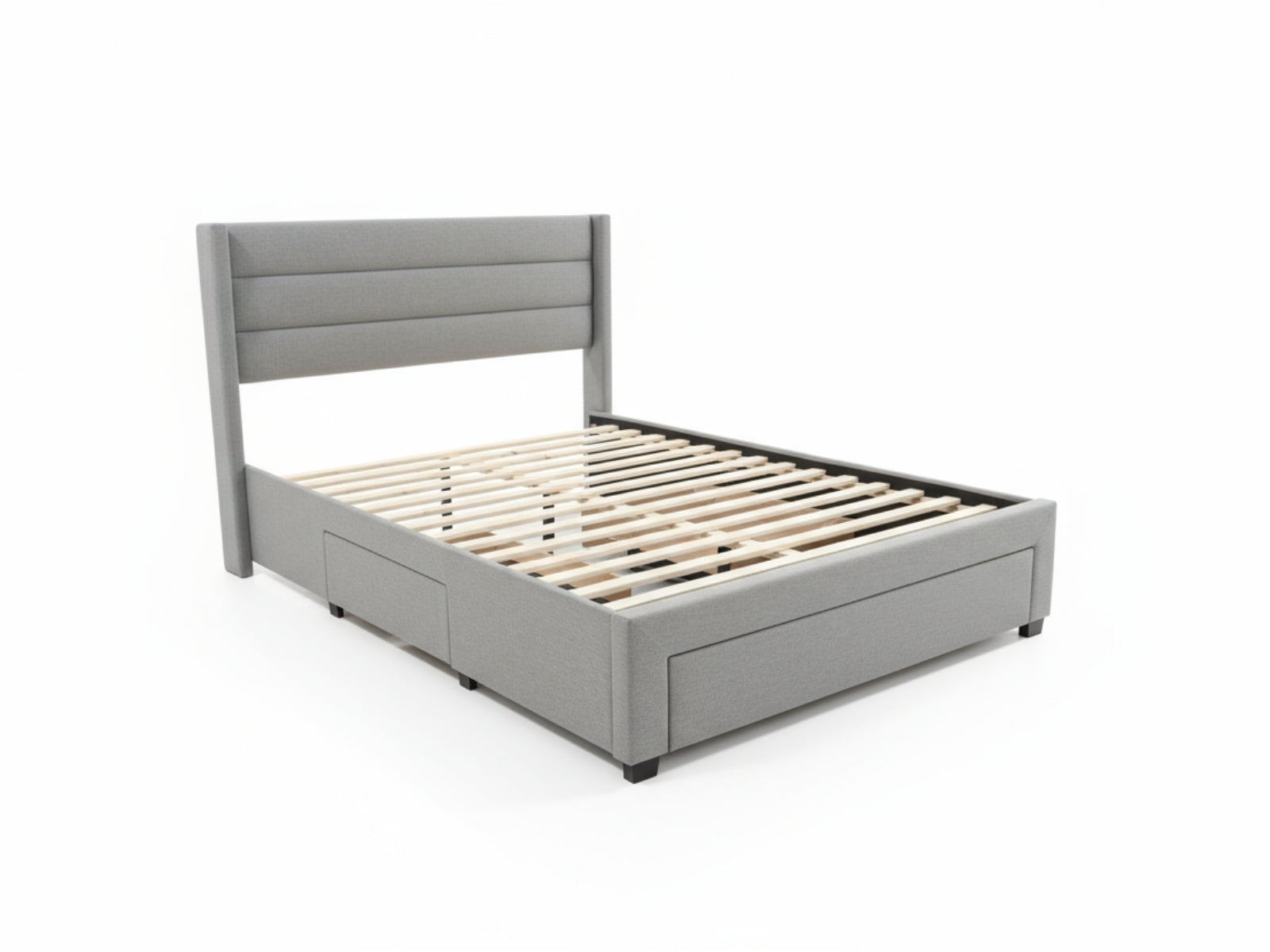 Coronado-A Bed Frame With Drawers - Double