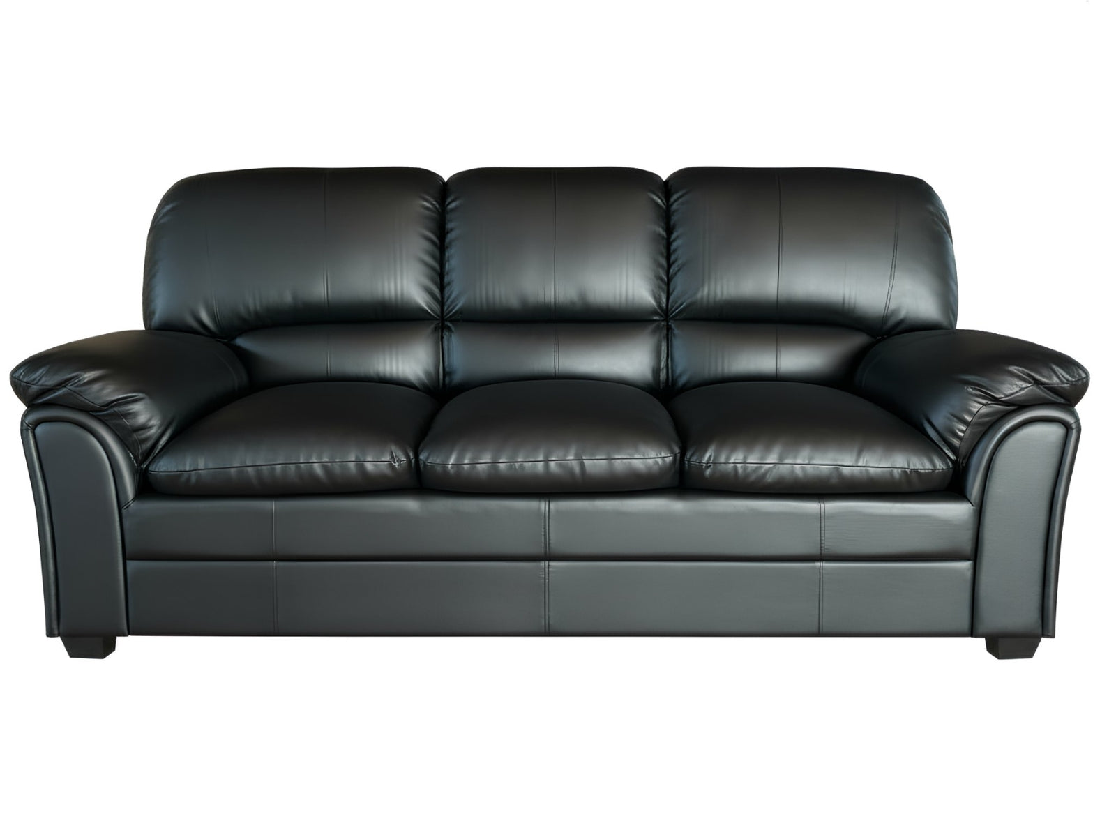 Braura PU Leather Sofa Set - Black