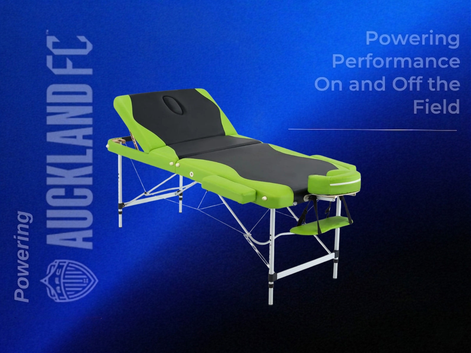 3-Fold Portable Aluminum Massage Table - Green+Black