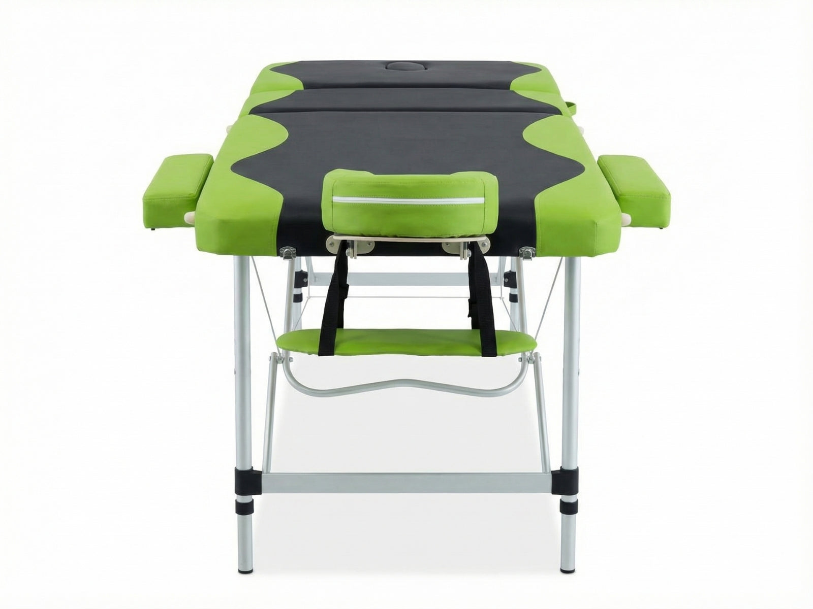 3-Fold Portable Aluminum Massage Table - Green+Black