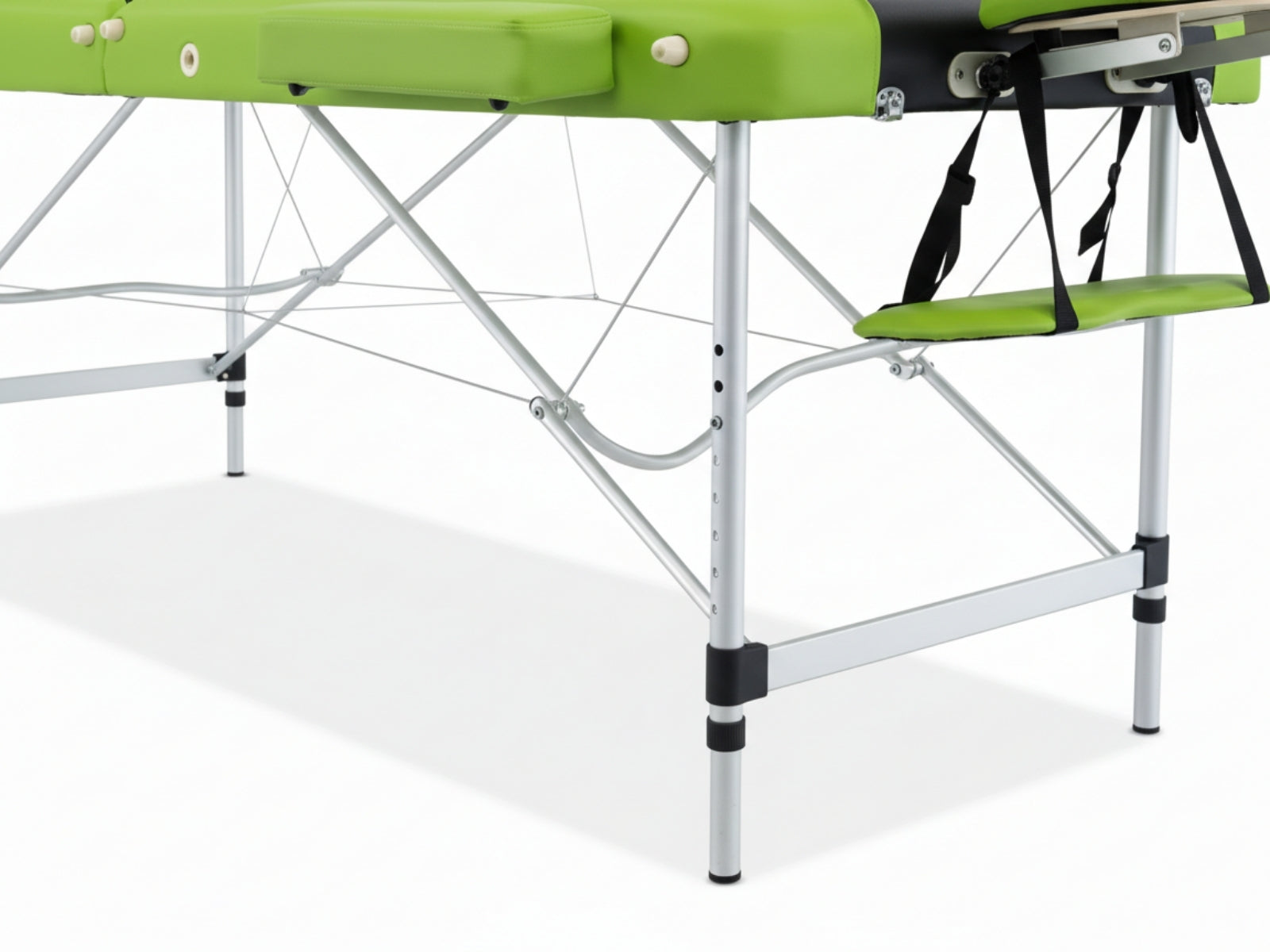 3-Fold Portable Aluminum Massage Table - Green+Black