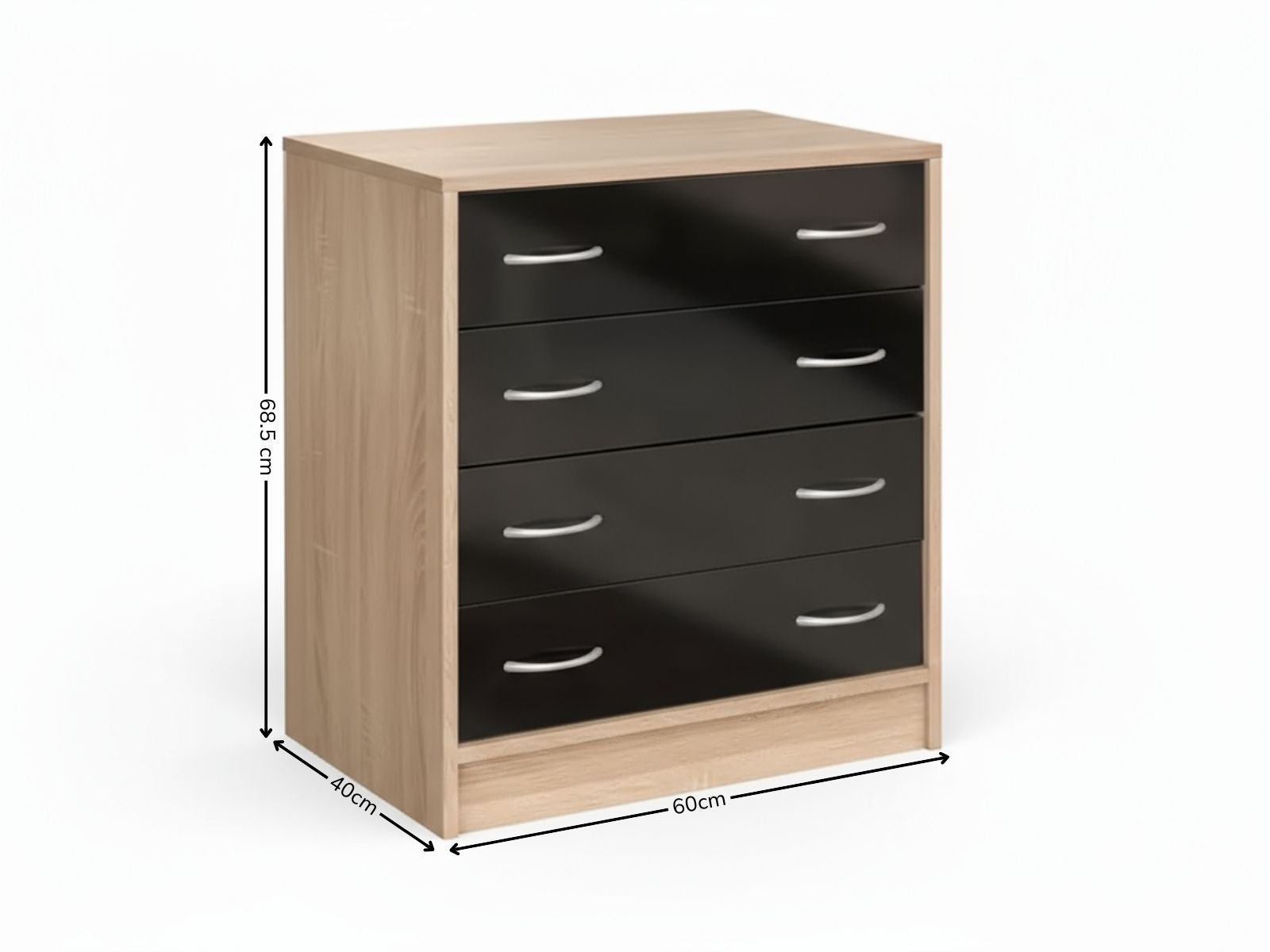 Bardalona 4-Drawer Chest - Gloss Black