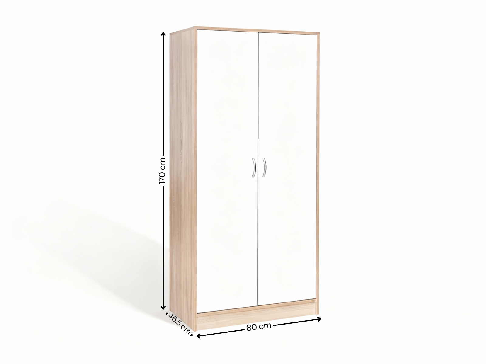 Bardalona 2-Door Wardrobe - Gloss White