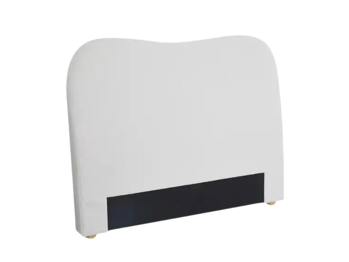 Alva Boucle Headboard White - Double