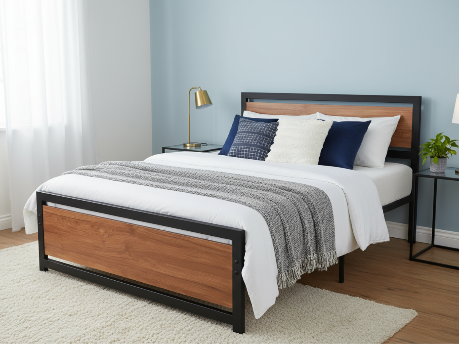 Bivio Metal Bed Frame - Queen