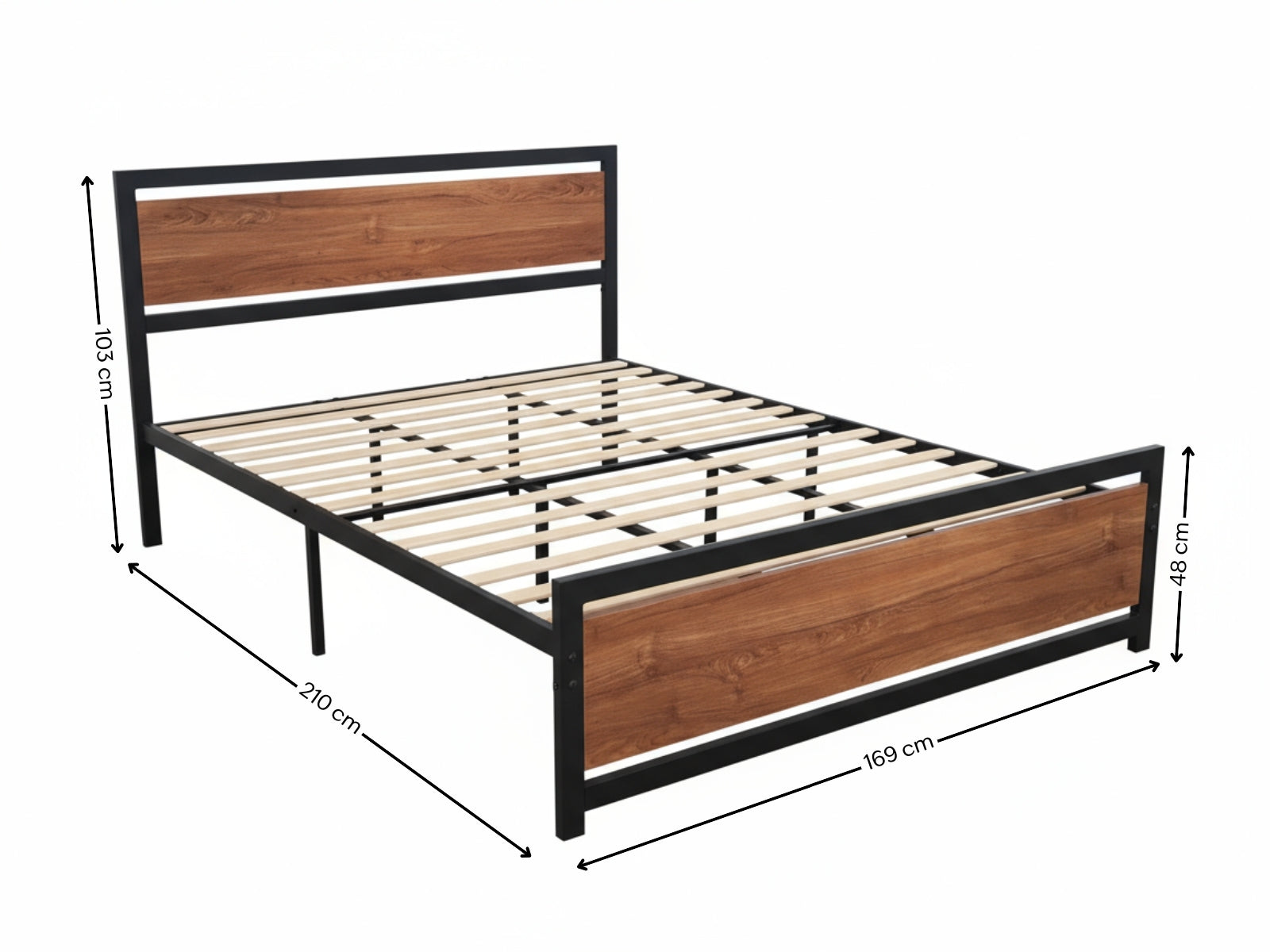 Bivio Metal Bed Frame – King
