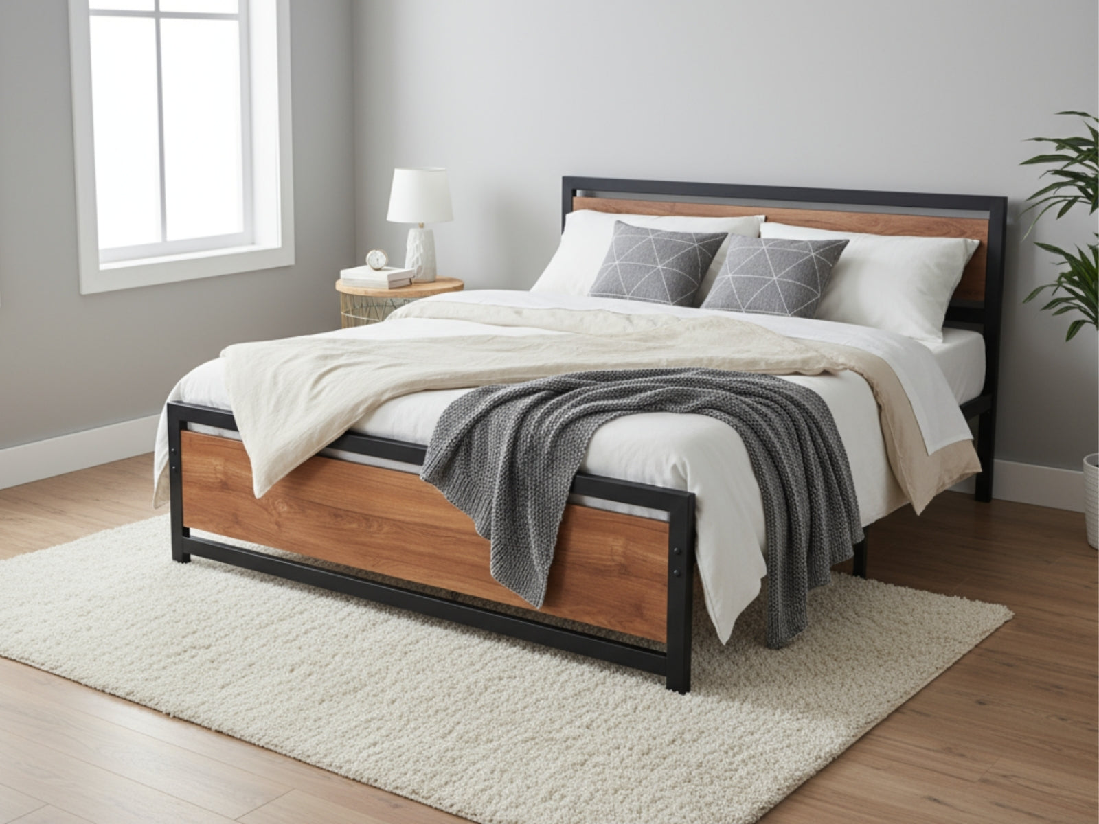 Bivio Metal Bed Frame – King